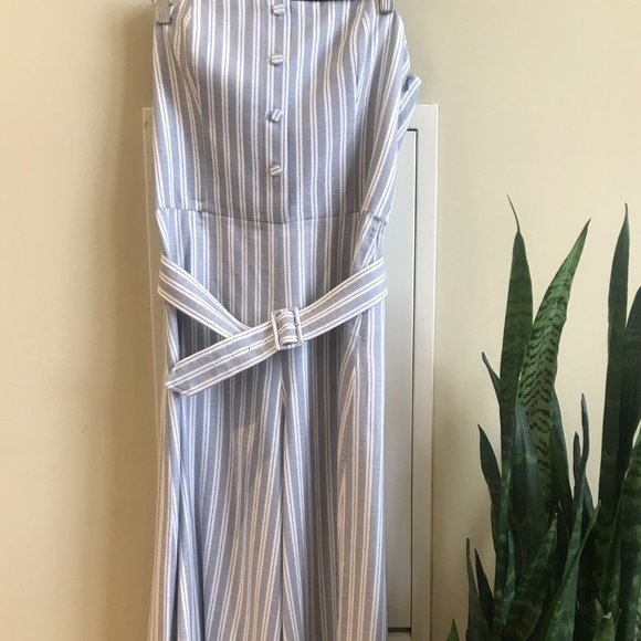 Club Monaco Striped Jumpsuit - Picture 1 of 6